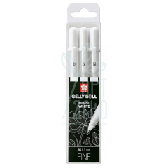 Набір ручок гелевих Gelly Roll Basic 05 Fine White, 3 шт, Sakura