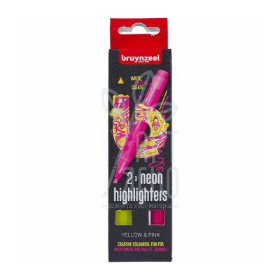 Набір маркерів Highlighter Yellow/Pink, 2 кол., Bruynzeel