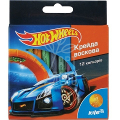 Набір крейди воскової Hot Wheels, 12 шт, Kite