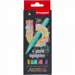 Набір маркерів Highlighter Pastel, 4 кол., Bruynzeel