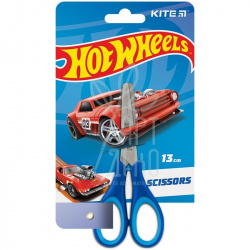 Ножиці дитячі з гумовими ручками Hot Wheels, 13 см, Kite