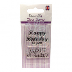 Штамп силіконовий "Happy Birthday", Dovecraft