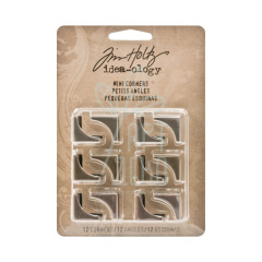 Набір металевих прикрас- металеві кутики Tim Holtz Idea-ology: Mini Corners 12 шт, Ranger