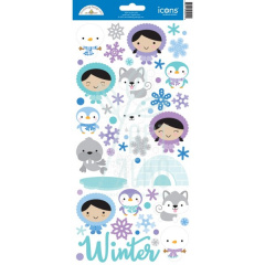 Лист наліпок Polar pals icons sticker, Doodlebug