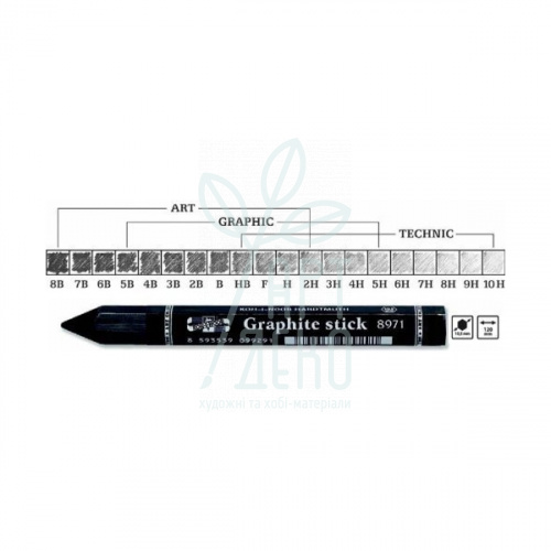 Олівець графітний бездеревний PROGRESSO 8971, потовщений, KOH-I-NOOR