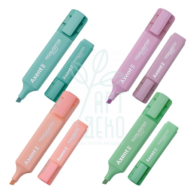 Маркер Highlighter Pastel, клиноподібний, 1-5 мм, Axent