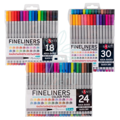 Набір лайнерів Fineliners, 0,4 мм, Santi