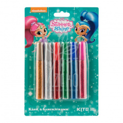 Набір клею з блискітками Shimmer&Shine, 6 кольорів, Kite