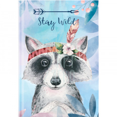 Книга записна Cuties Stay Wild, тверда обкладинка, В5 (25х17,6 см), 80 л., в клітинку, Axent 