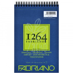 Альбом для рисунку 1264, спіраль, слонова кістка, А5 (14,8х21 см), 180 г/м2, 30 л., Fabriano