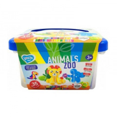 Набір тіста для ліплення "Lovin Zoo animals box", 35 стіків, Okto