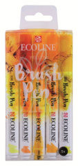 Набір пензлів-ручок Ecoline Brushpen YELLOW, 5 кол., Royal Talens