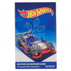 Набір пластиліну воскового "Hot Wheels", 225 г, 15 кол, Kite