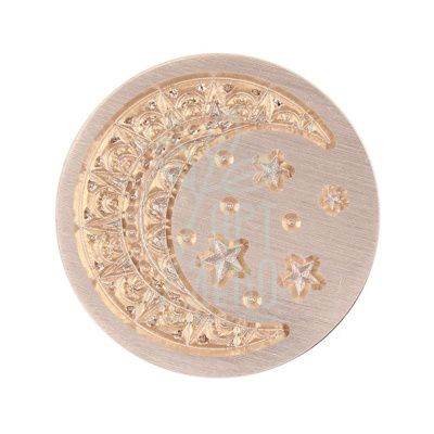 Насадка для сургучної печатки "Місяць з зіркамиі", 2,5 см, Китай