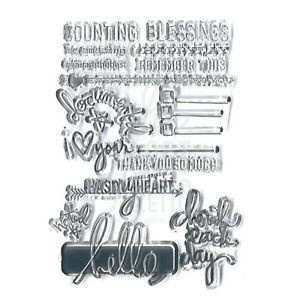 Набір штампів силіконових "Cherish Clear Stamps", 14 шт, Heidi Swapp