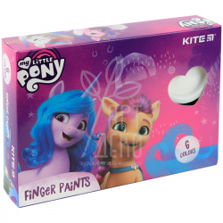 Набір пальчикових фарб Little Pony, 6х35 мл, Kite