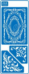 Трафарет багаторазовий самоклеючий, №244 Рамки, 8,5х23,5 см, Україна