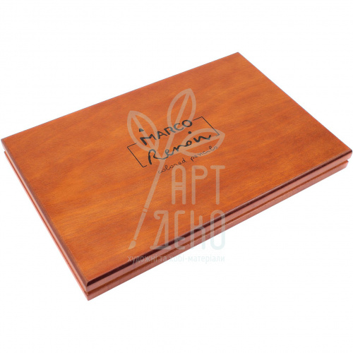 Набір олівців кольорових Fine Art, у дерев'яній коробці, 72  шт, Marco