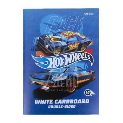 Набір картону Hot Wheels, папка, А4 (21х29,7 см), 10 л., Kite