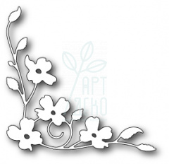 Ніж для скрапбукінгу Dogwood Blossom Corner craft die, Poppystamps