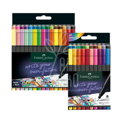 Набір лайнерів Grip Finepen, 0,4 мм, 20 шт, Faber-Castell