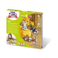 Набір полімерної глини Fimo kids "Котики", 4 кол. х 42 г, Fimo