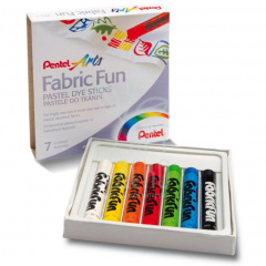 Набір пастелі для тканини FabricFun Pastels, 7 кол, Pentel