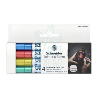 Набір маркерів акрилових Paint-it Metallic, 0,8 мм, 4 шт, Schneider 