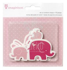 Набір висічок картонних My Baby/Die Cuts Bunnies & Elephants, Imaginisce