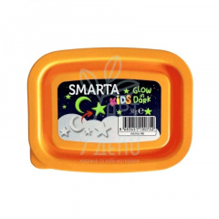 Пластика самозастигаюча Glow in Dark Kids, Біла, 50 г, Smarta