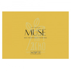 Блок паперу для змішаних технік MUSE, А4+ (21,5х30,5 см), 10 л., 240 г/м2, Школярик