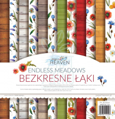 Набір паперу для скрапбукінгу 30х30 см Bezkresne łąki, Paper Heaven