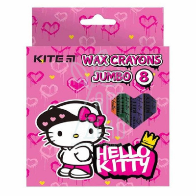 Набір крейди воскової "Hello Kitty", 8 шт., Kite