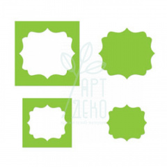 Набір ножів для скрапбукінгу Die Set 2PK-Fancy Labels Set, Sizzix 