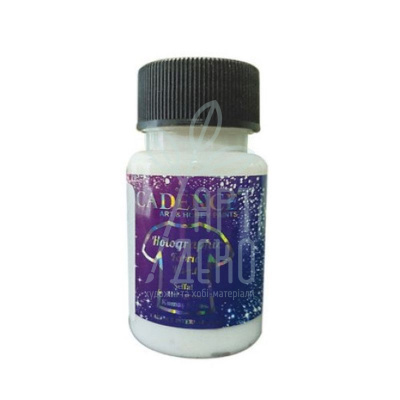 Фарба для тканини голографічна Holographic Glitter Fabric Paint, прозора, 50 мл, Cadence