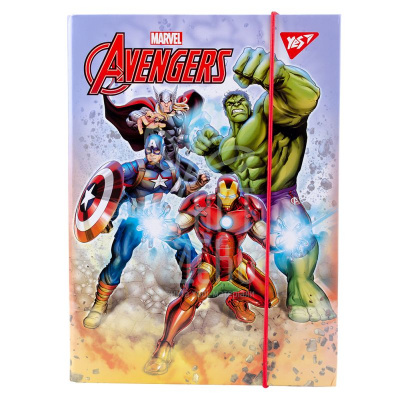 Папка для зошитів картонна Marvel Avengers, B5 (25х17,6 см), Yes 