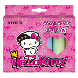 Набір крейди кольорової Jumbo Hello Kitty, 6 шт, Kite 