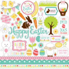 Лист наліпок Celebrate Easter Element Sticker, 30х30 см, Echo Park