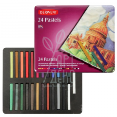 Набір пастелі сухої Pastels, в металевій коробці, 24 шт, DERWENT