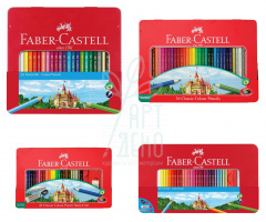 Набір олівців кольорових Classic, металева коробка, Faber-Castell