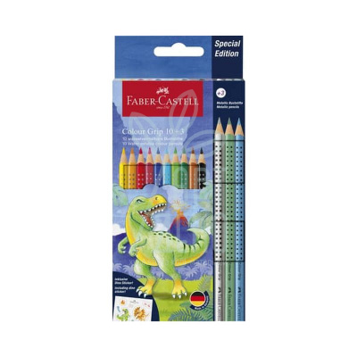 Набір олівців акварельних Colour Grip, тригранні, 10 шт+3 Metallic, Faber-Castell 