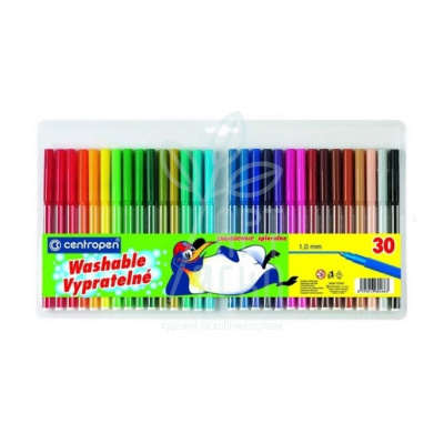 Набір фломастерів Washable, 30 шт, Centropen