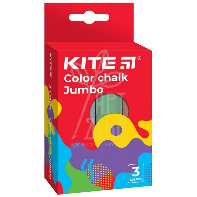 Набір крейди кольорової Jumbo Fantasy , 3 шт, Kite