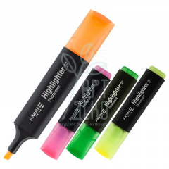 Набір маркерів Highlighter Neon, клиноподібні, 4 шт, Delta by Axent