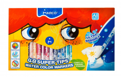 Набір фломастерів Super Washable Jumbo, 48 шт, Marco