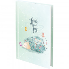 Книга записна Cuties Peace Love Joy, тверда обкладинка, А6 (10,5х14,8 см), 80 л., в клітинку, Axent 