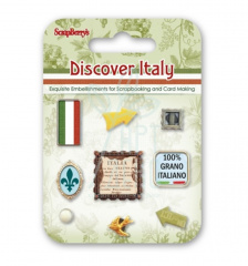 Набір брадсів "Discover Italy", 9 шт, Scrapberry's