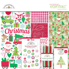 Набір для творчості Here comes santa claus essentials kit, Doodlebug