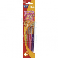 Набір пензлів Синтетика Fun Brushes "Girls" Set, 4 шт., Lefranc