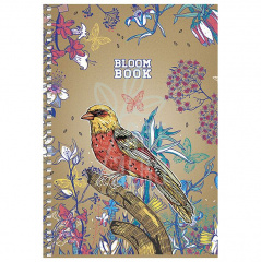 Блокнот Bloom Book, спіраль, А5 (14,8х21 см), без розграфлення, 96 л., Школярик